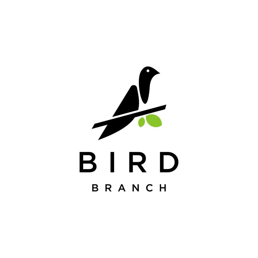 plantilla plana de diseño de icono de logotipo de pájaro vector