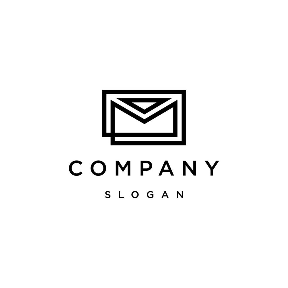 Mail logo icon design template vector