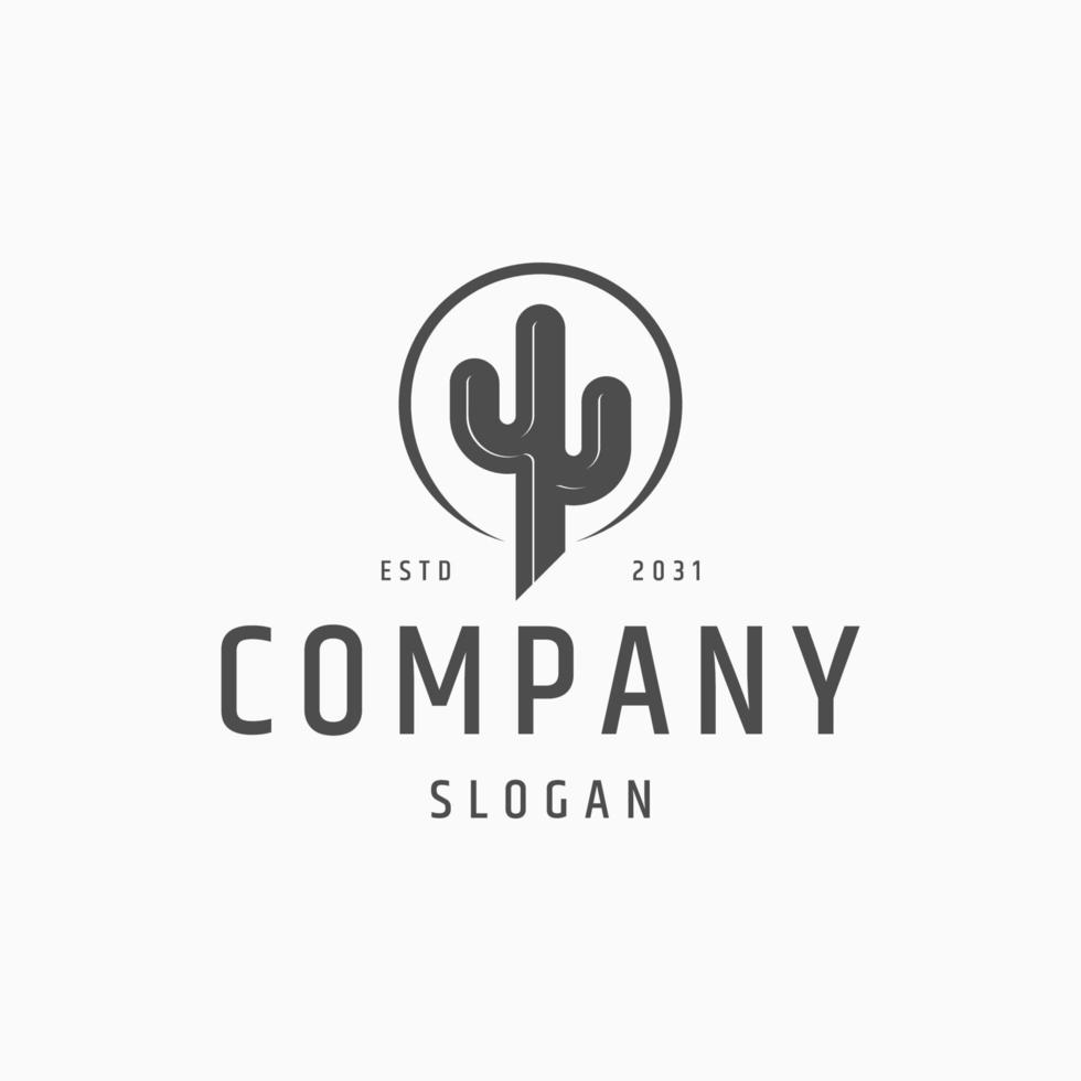 Cactus logo icon design template vector