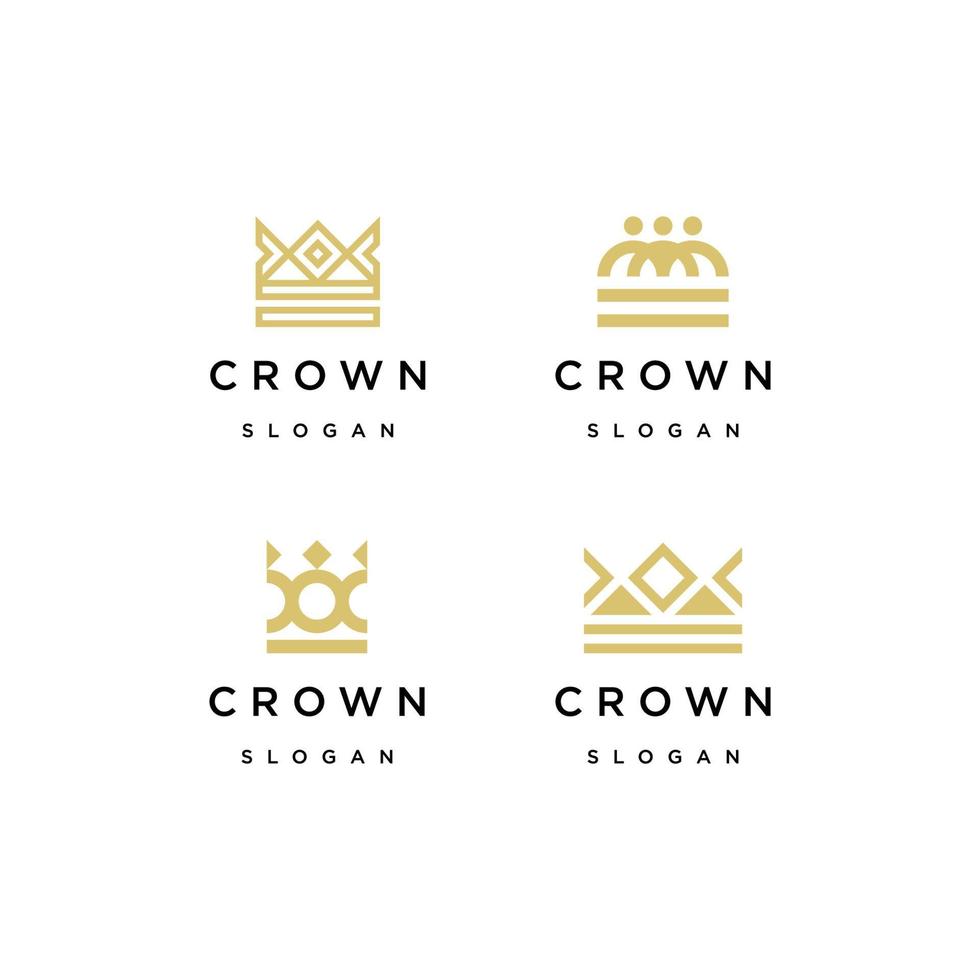 Crown logo icon design template vector
