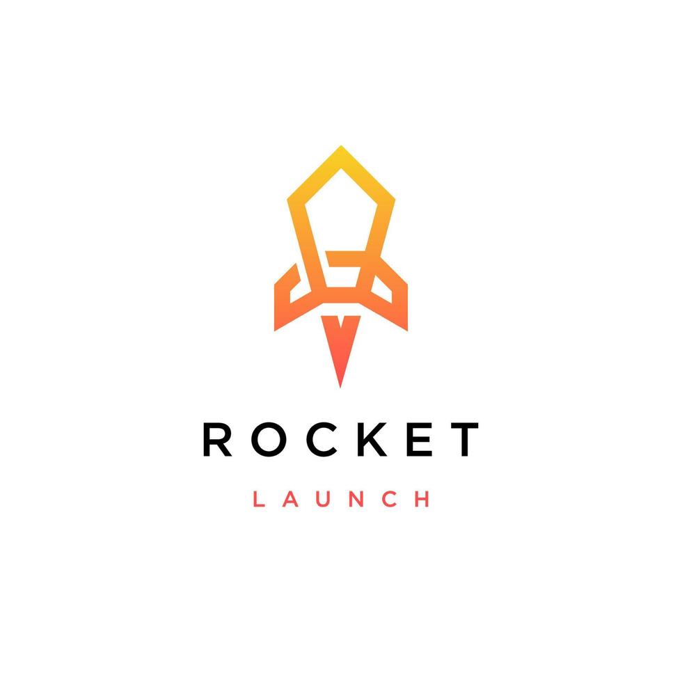 Rocket logo icon design template vector