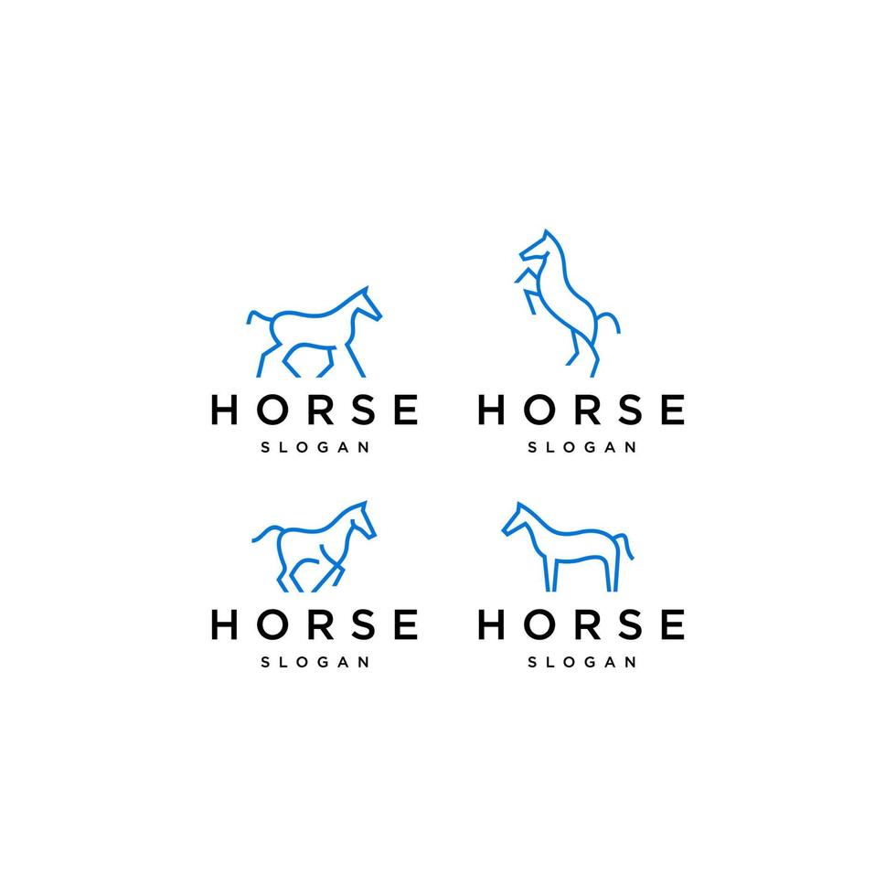 plantilla de diseño de icono de logotipo de caballo vector