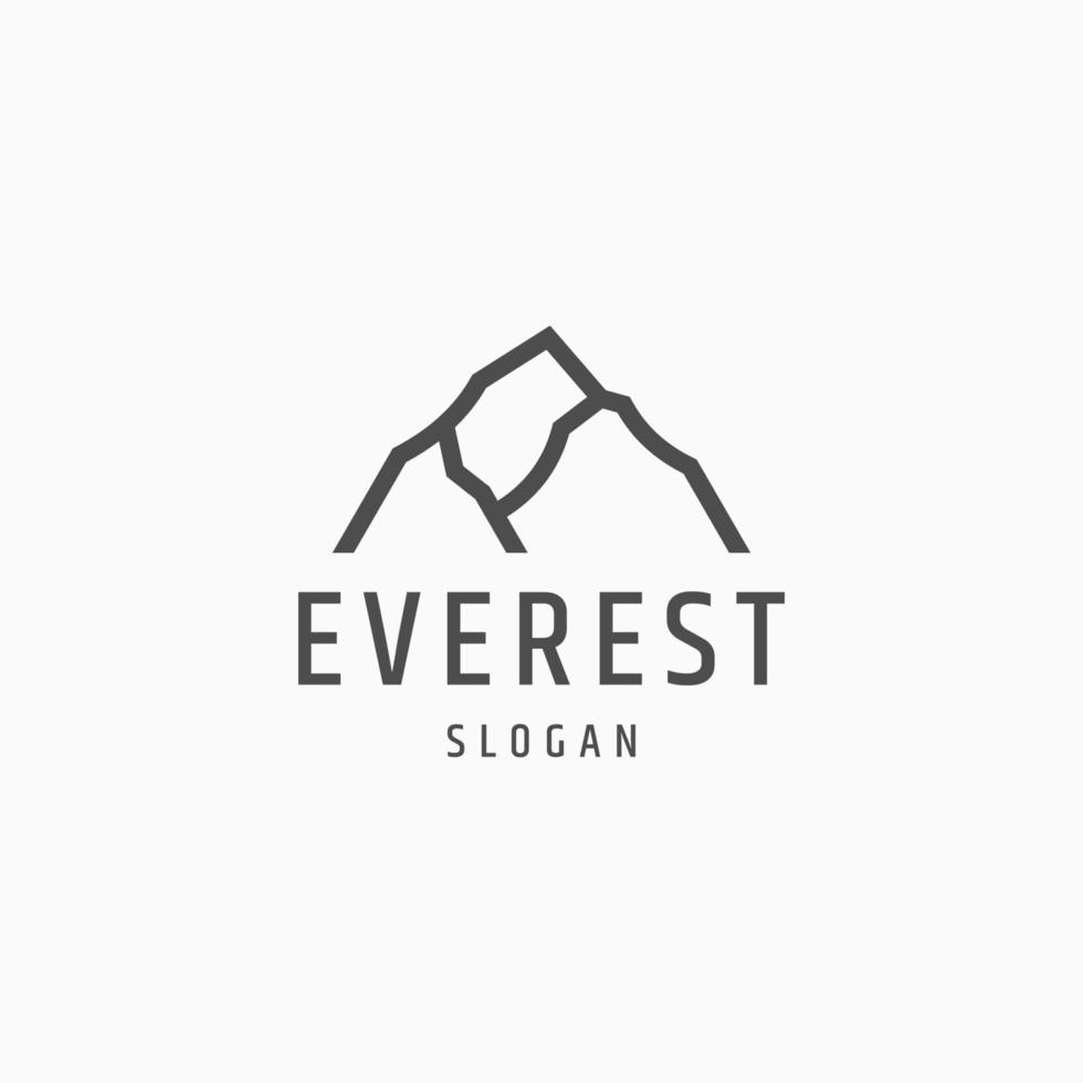 vector plano de plantilla de diseño de icono de logotipo de everest