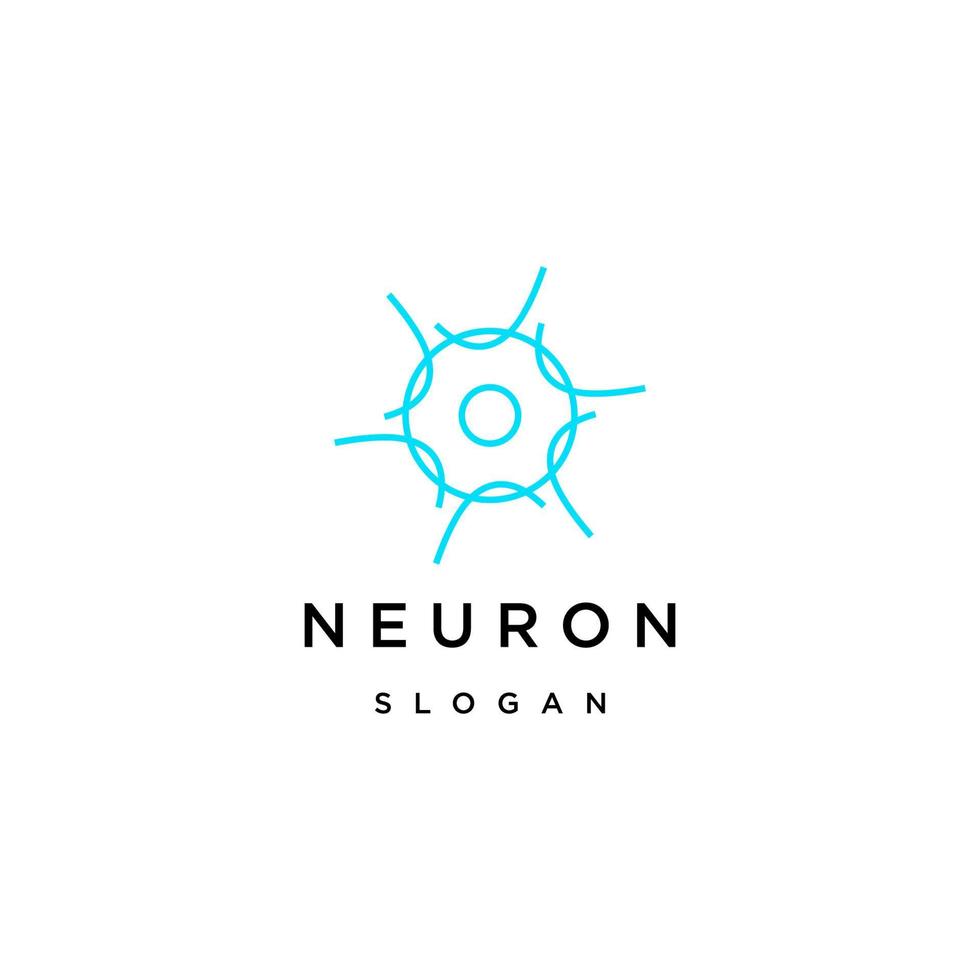 Neuron logo icon design template flat vector