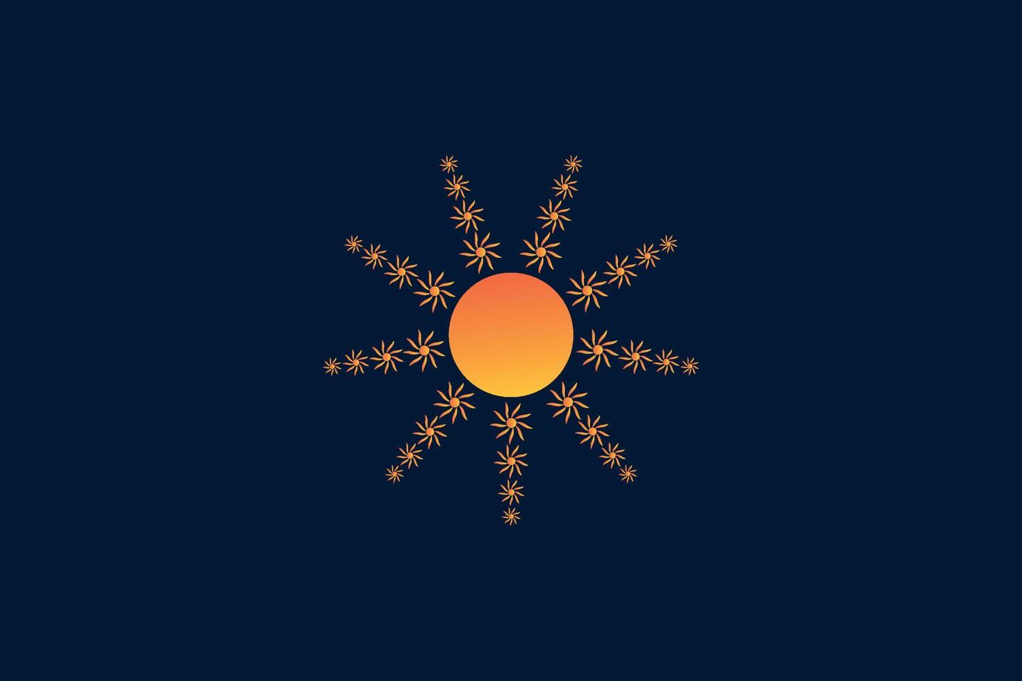 Sunburst Logo Design Template vector