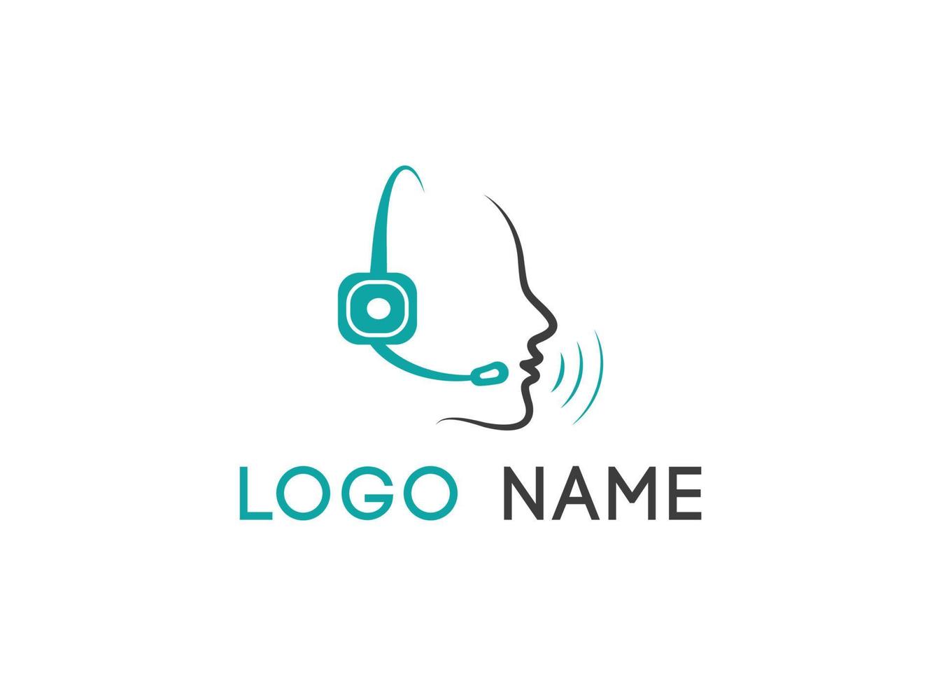 Impresionantes imágenes de logotipo de centro de llamadas de icono único, moderno y completo de alta calidad, diseño de logotipo de servicio empresarial lúdico, la mejor imagen de logotipo de vector premium de operador único.