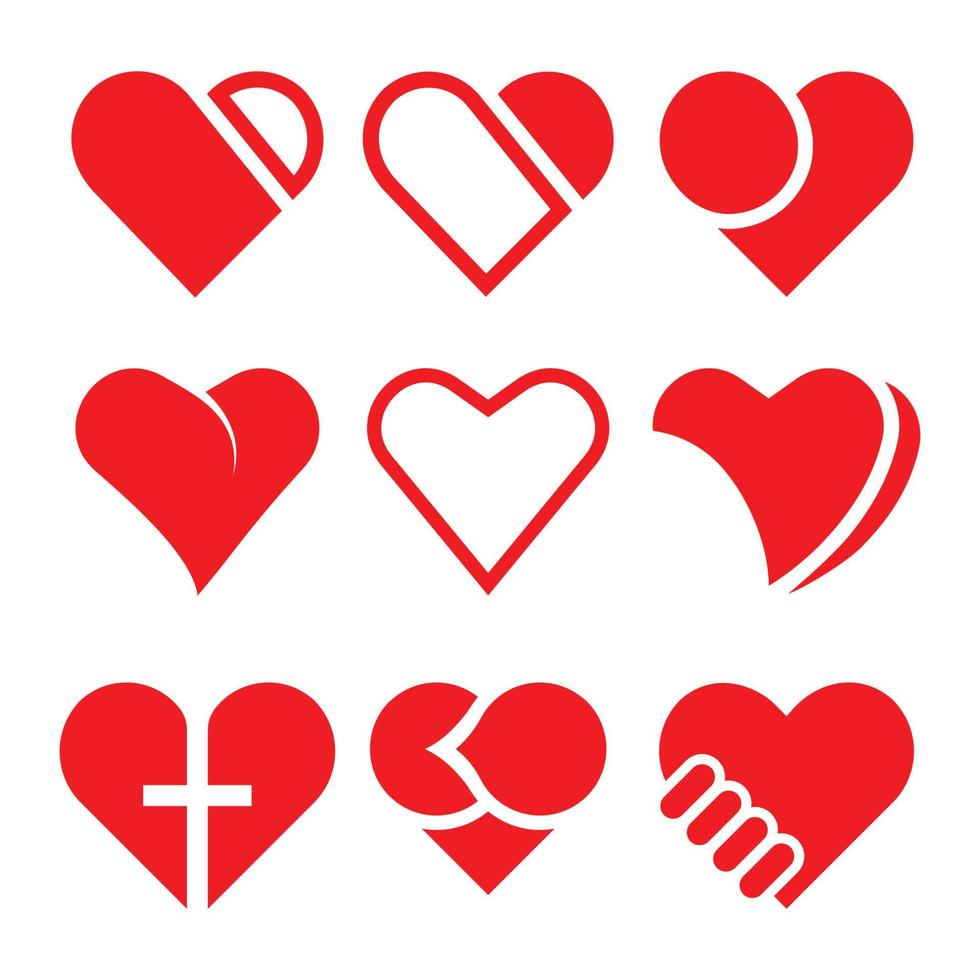 creativo es mínimo simple moderno diseño de logotipo de carta de amor vector