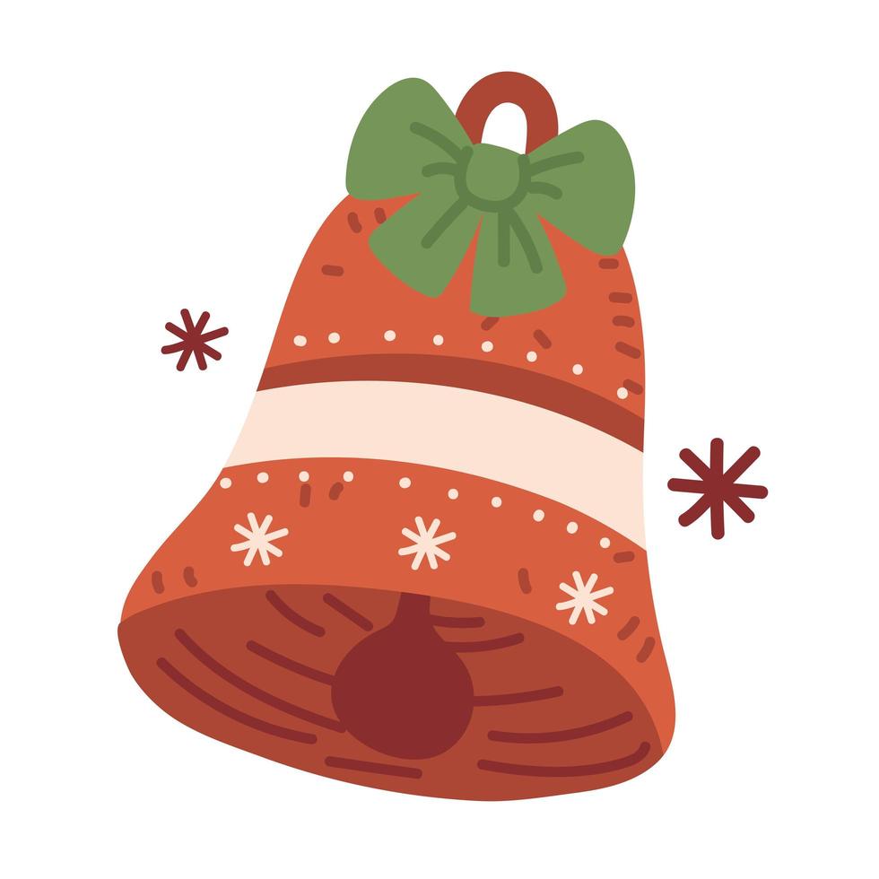 christmas red bell vector