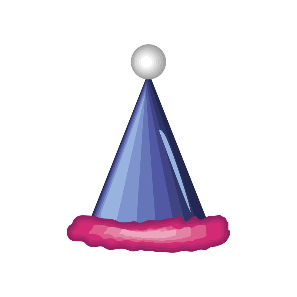 purple party hat vector