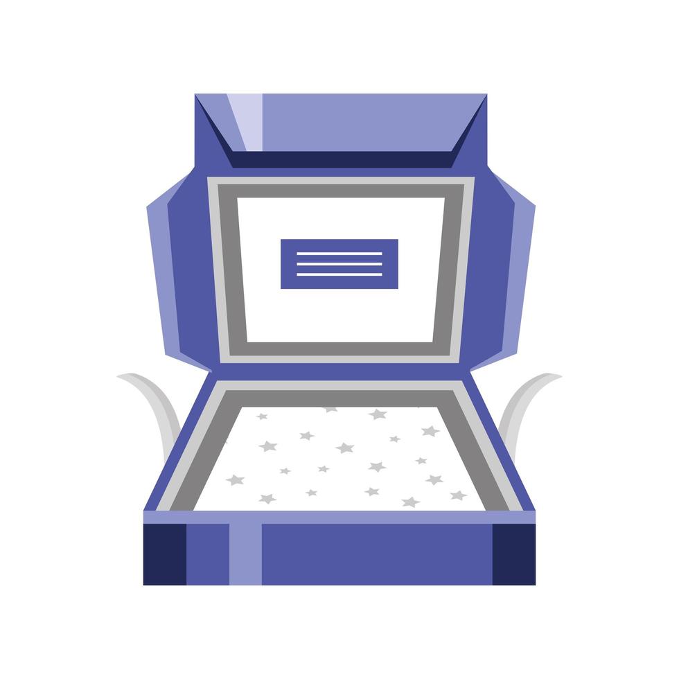 square open gift vector