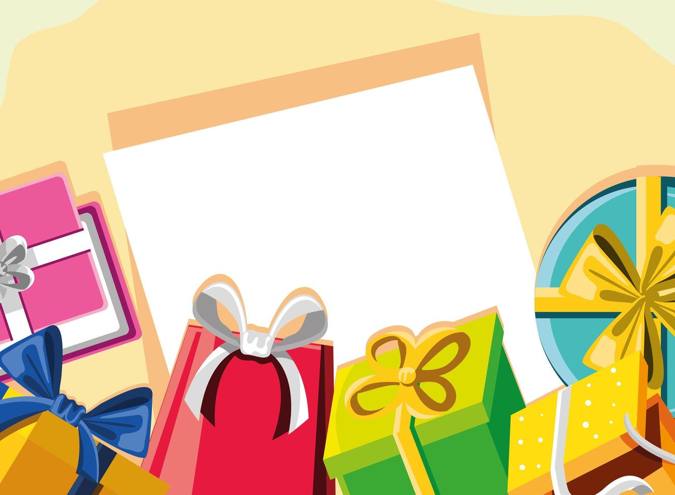 gifts and banner vector