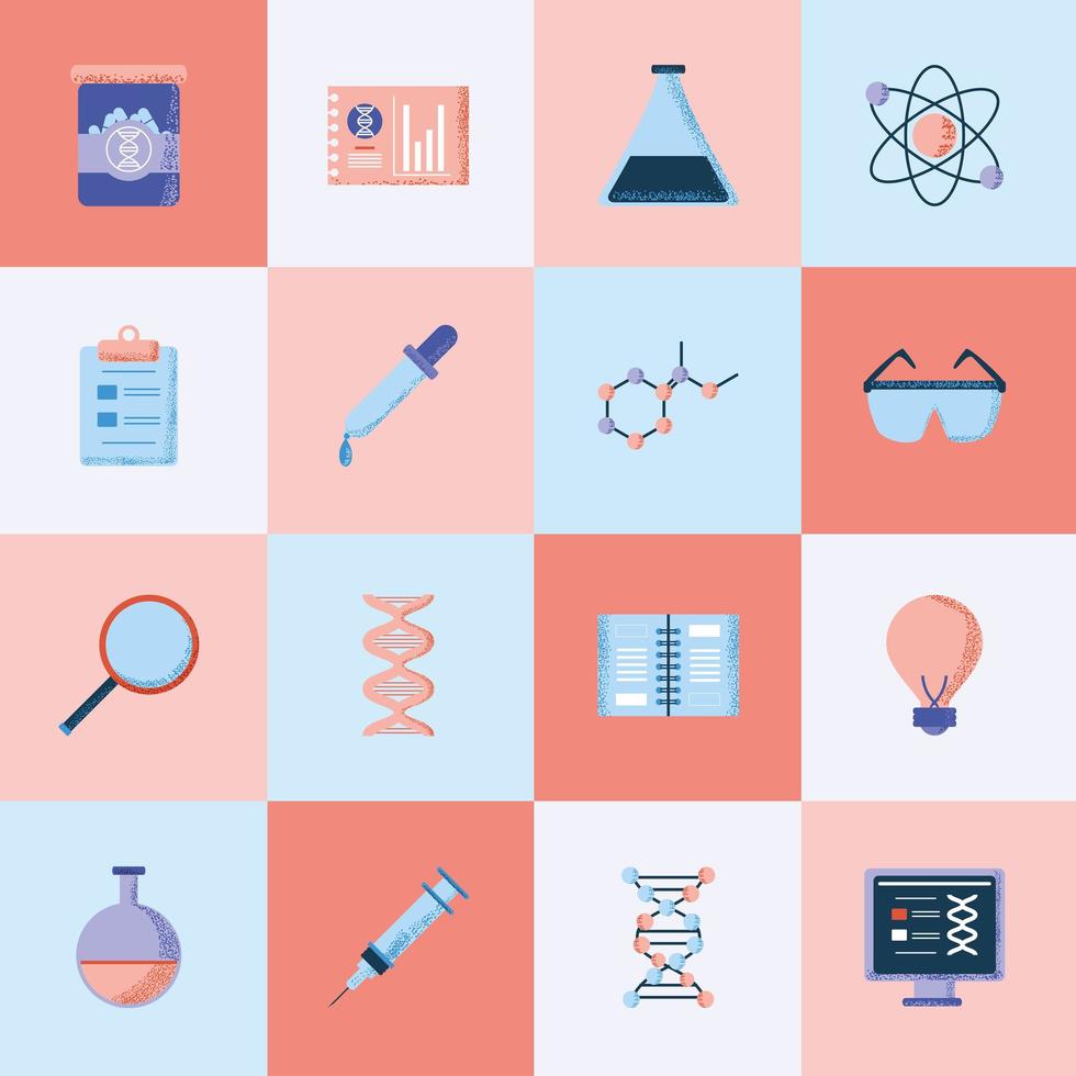 DNA science icon vector