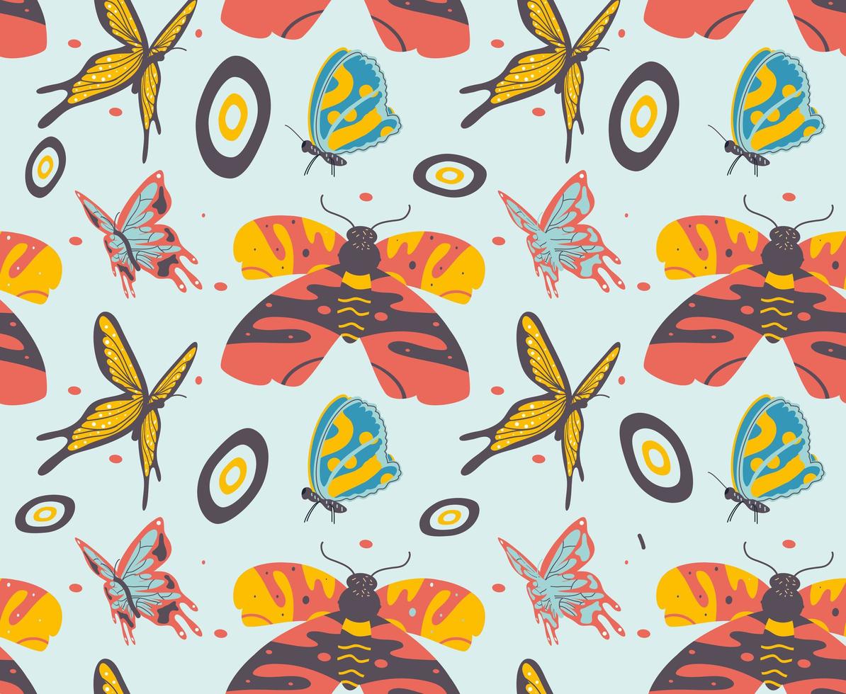 estilo de patrón de mariposas vector