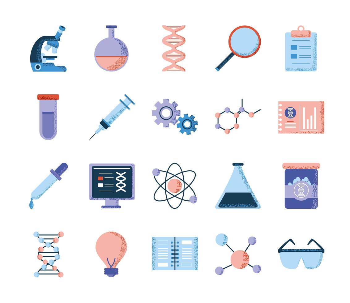 human DNA icons vector