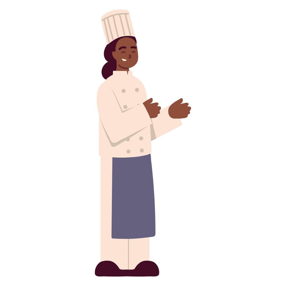 chef woman work professional vector