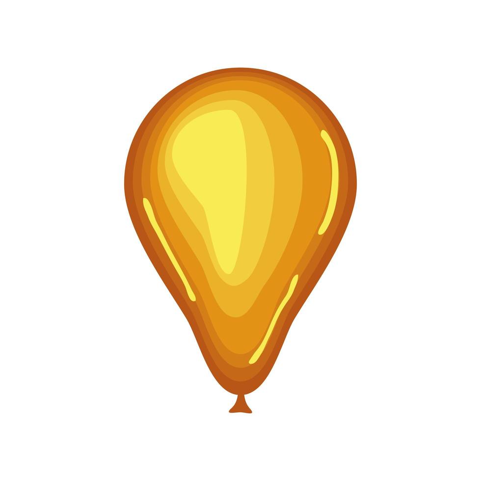 yellow balloon decoration vector