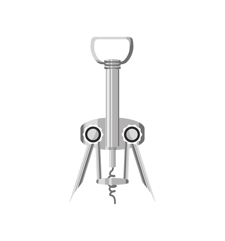 corkscrew utensil icon vector