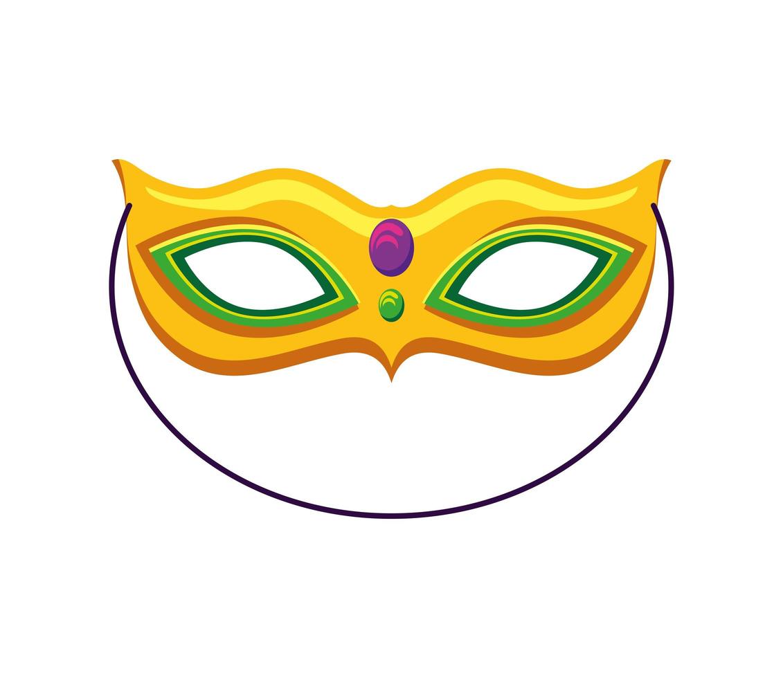 gold mask party vector