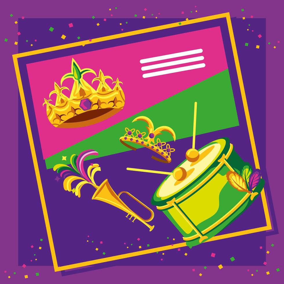 mardi gras banner vector