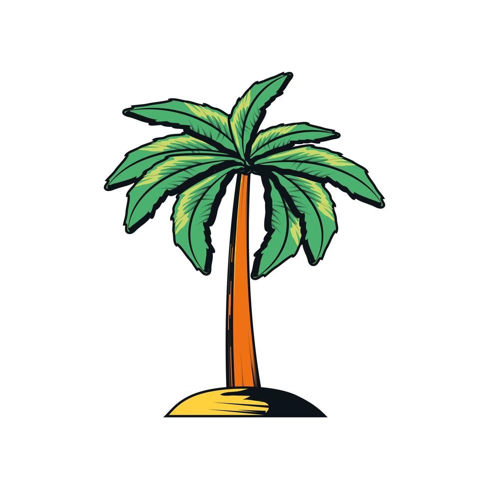 tropical plam tree vector