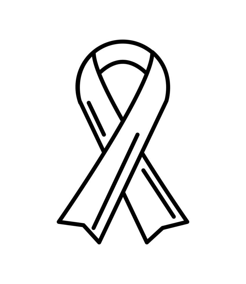 ribbon awareness icon vector