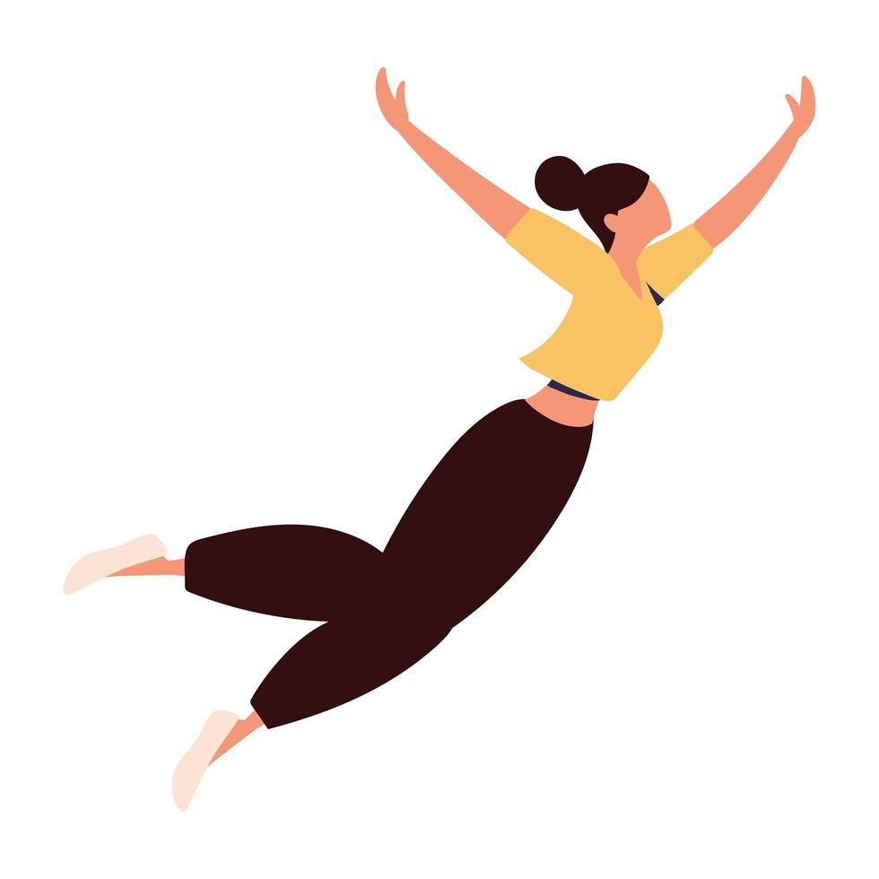 floating woman free vector