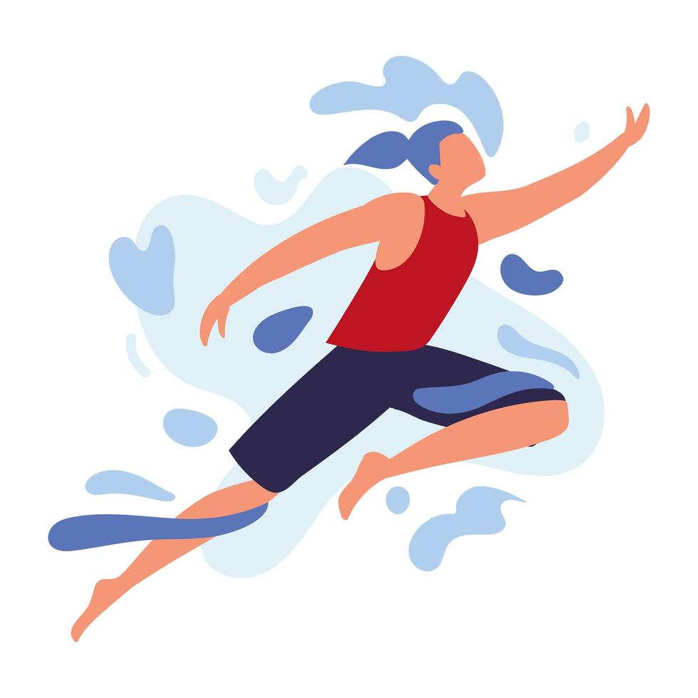 man floating and freedom vector