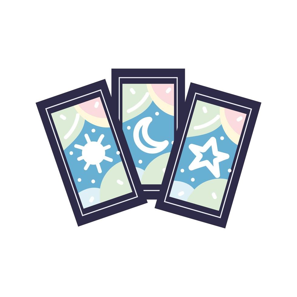 icono de las cartas del tarot vector