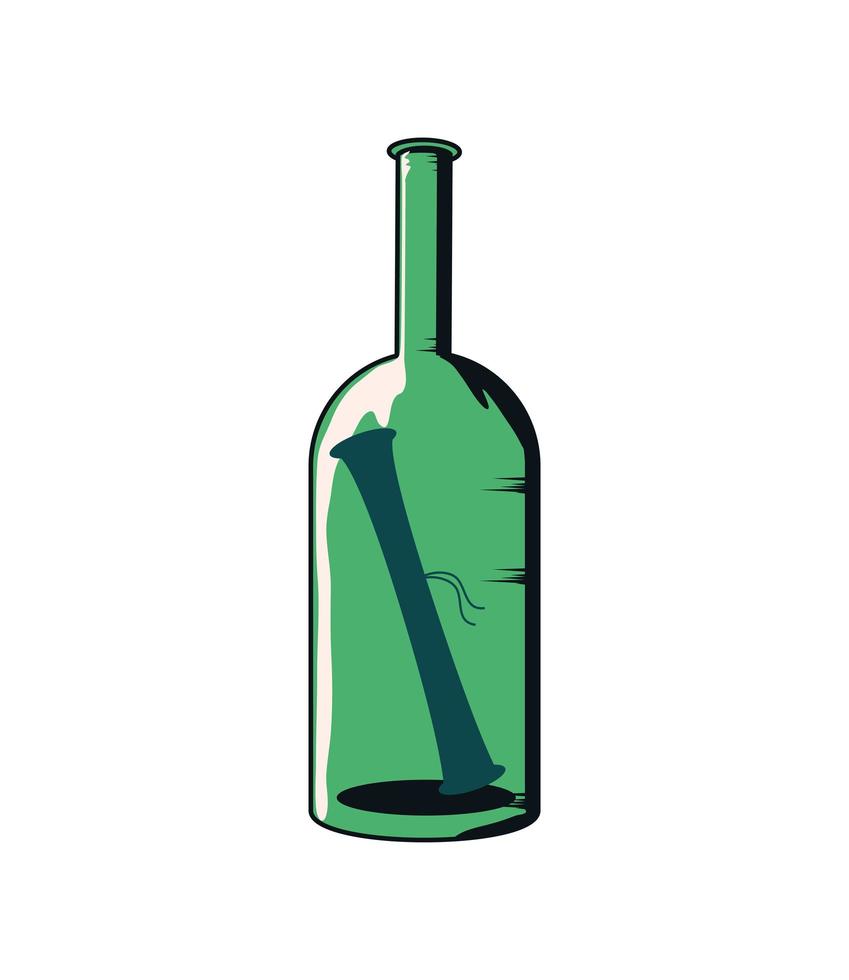 message in a bottle vector
