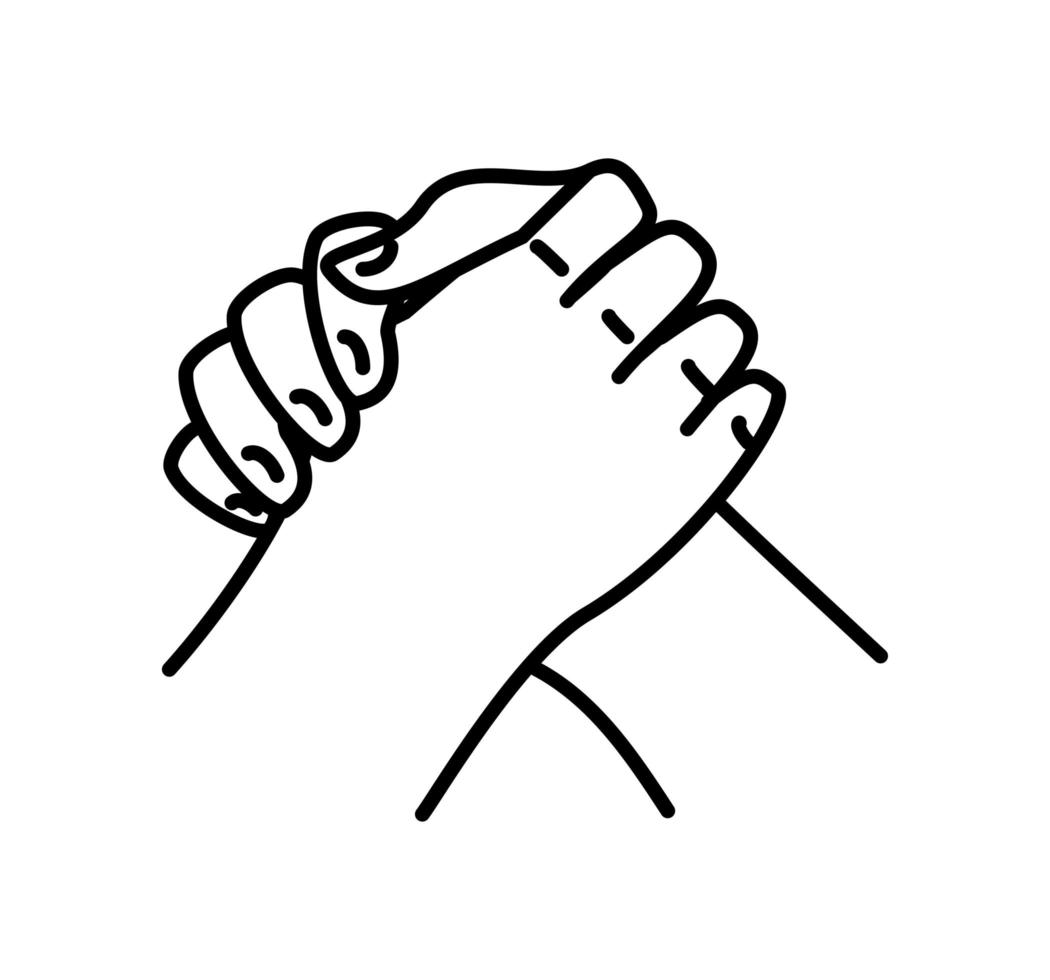 hands power together vector