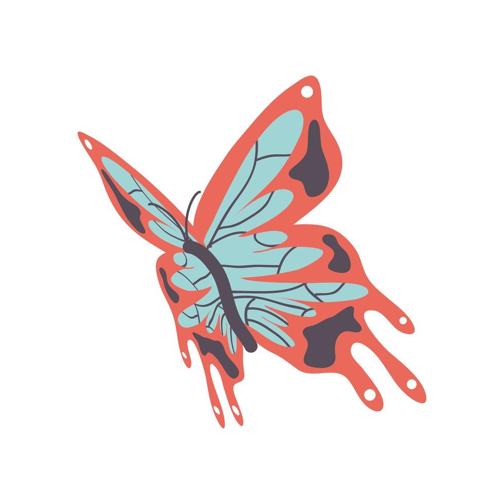 icono de mariposa exótica vector