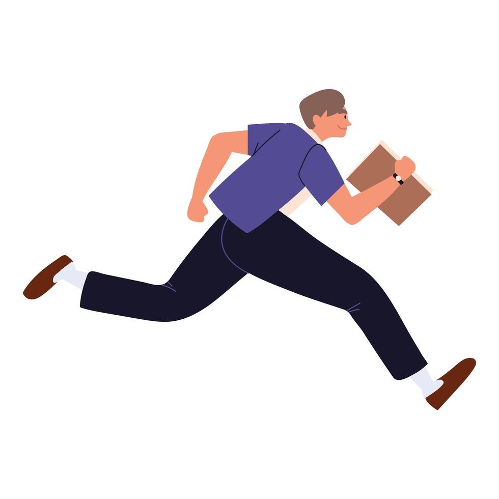 employee male runner vector