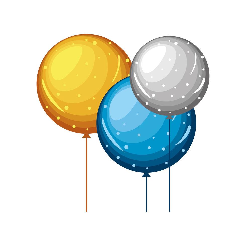 balloons party festive vector