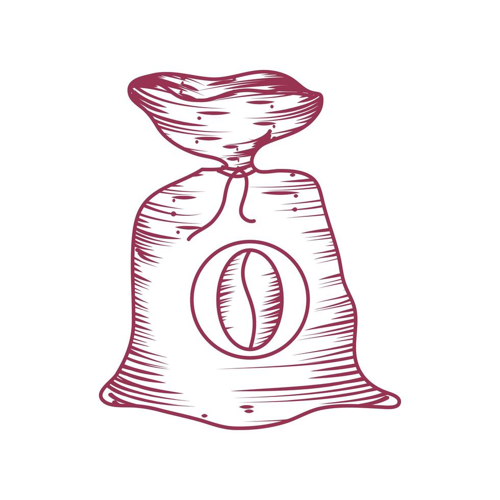 sack of coffee vector