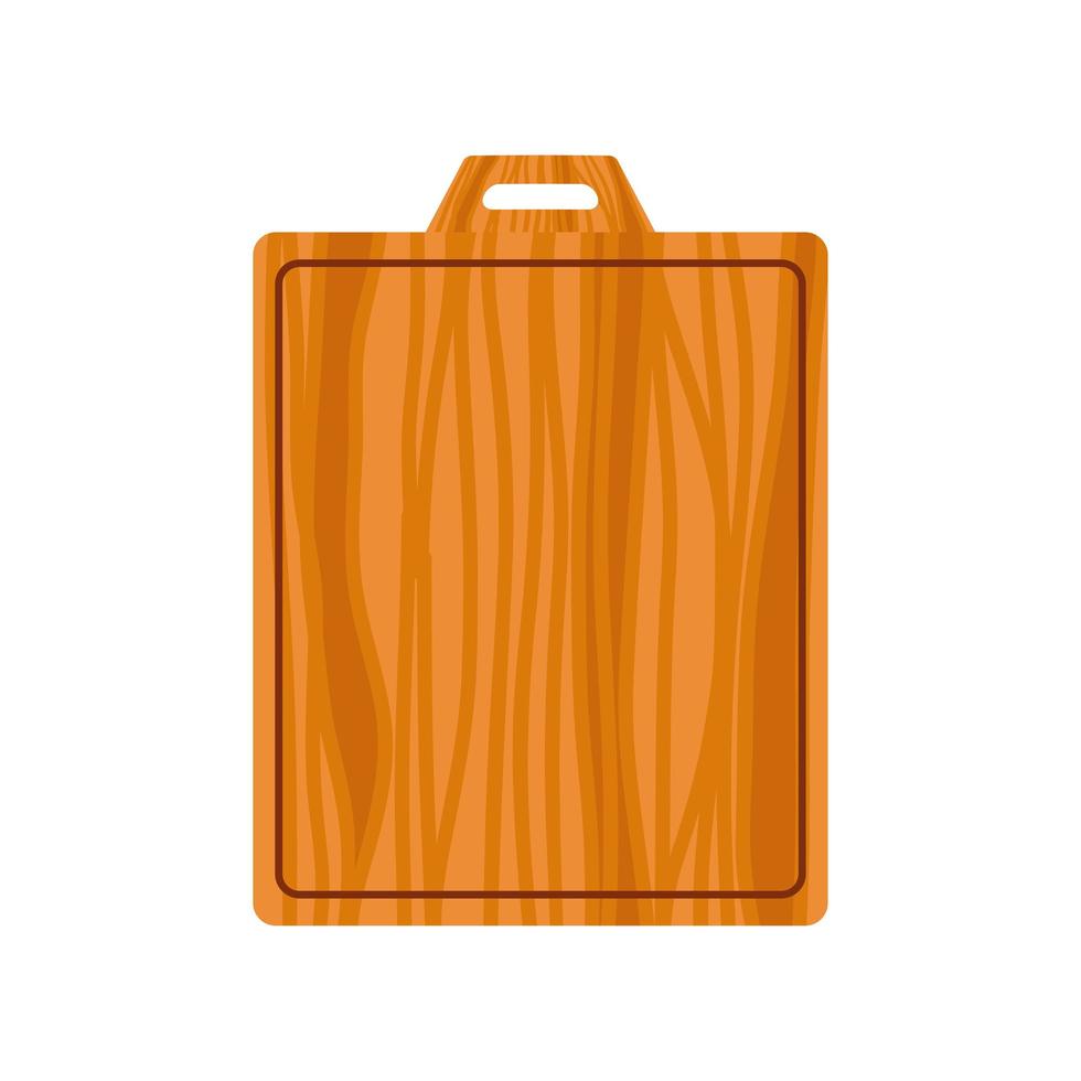 tabla de cortar de madera vector