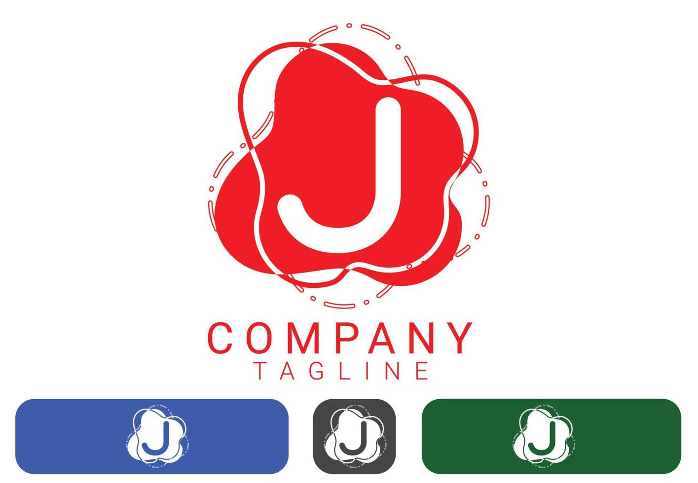 Creative J letter logo and icon design template vector