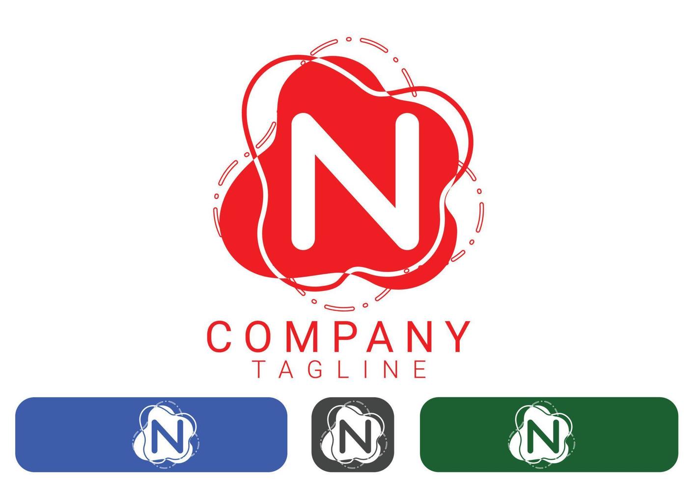 Creative N letter logo and icon design template vector