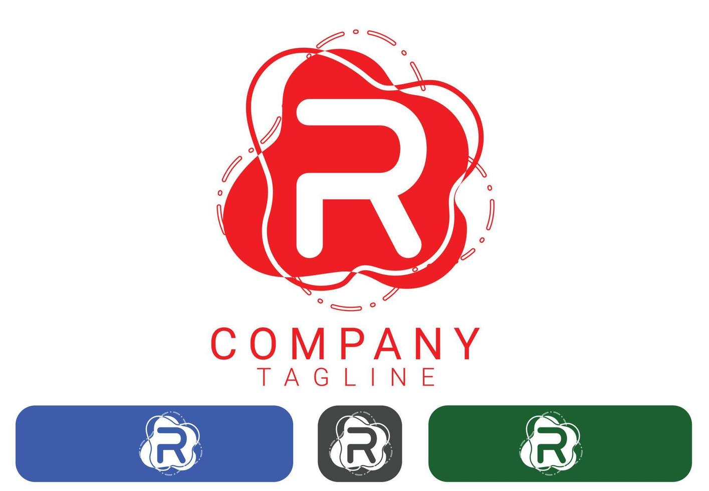 Creative R letter logo and icon design template vector
