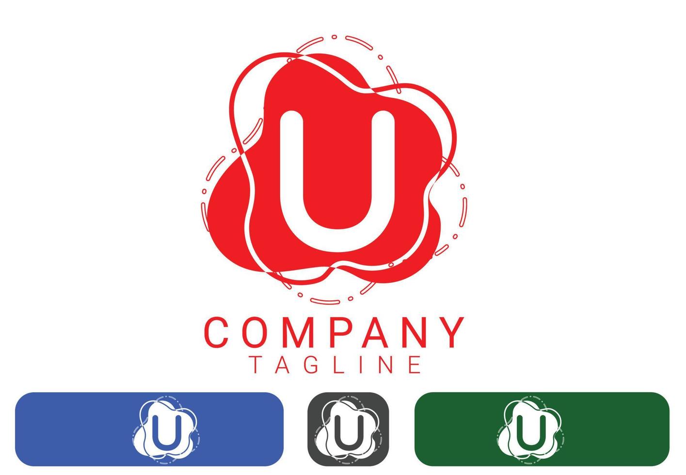 Creative U letter logo and icon design template vector