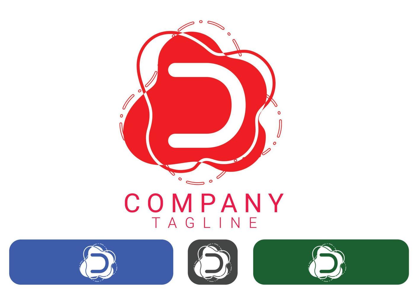 Creative D letter logo and icon design template vector
