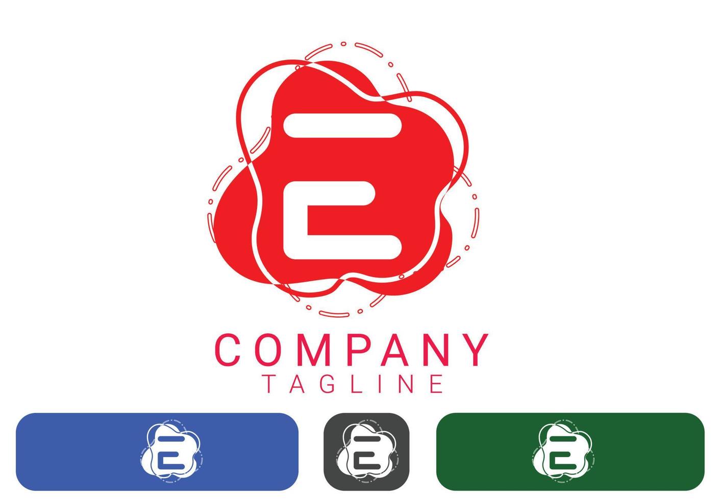 Creative E letter logo and icon design template vector