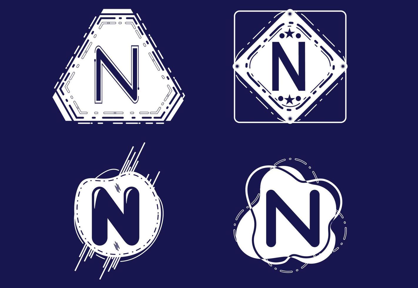 plantilla de diseño de icono y logotipo de letra n creativa vector