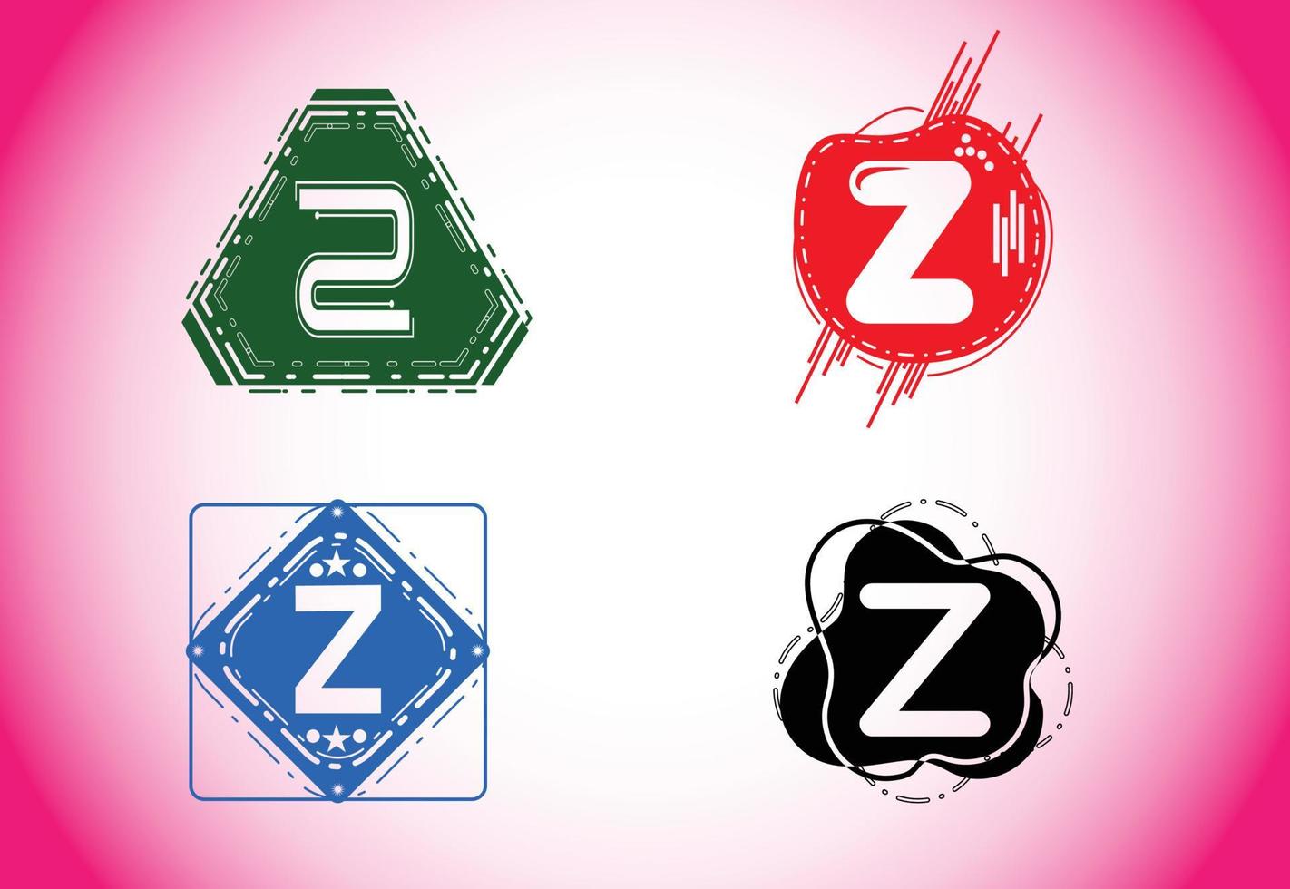 plantilla de diseño de icono y logotipo de letra z creativa vector