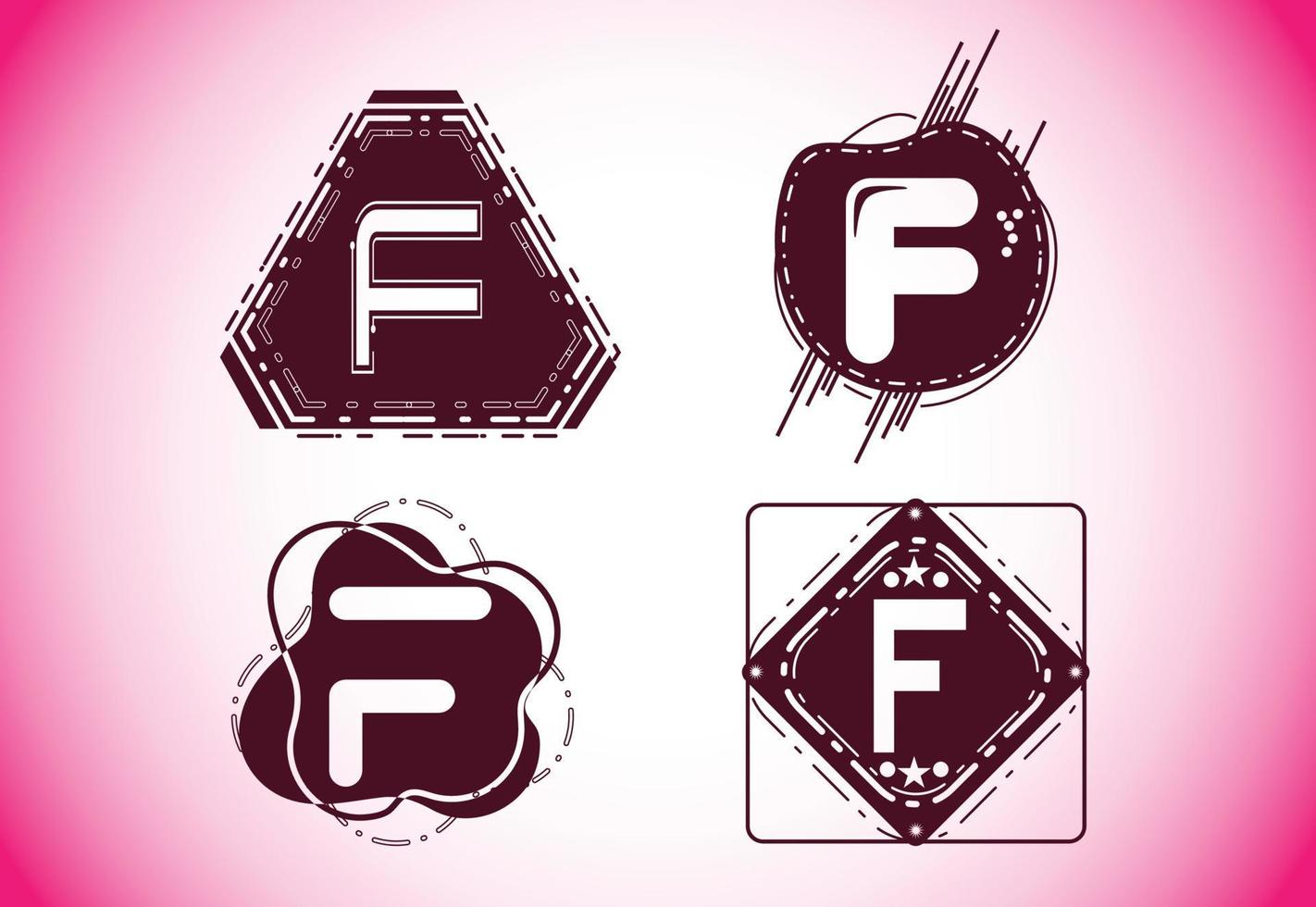 Creative F letter logo and icon design template vector