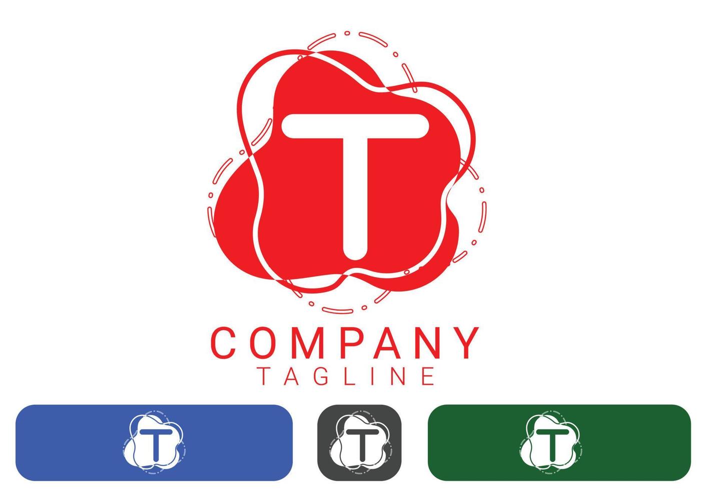 Creative T letter logo and icon design template vector