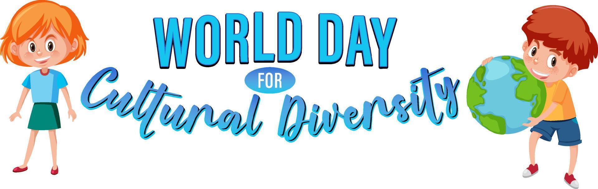 The World Day for Cultural Diversity Logo Design vector