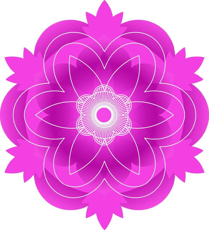 Vintage mandala with thin lines vector