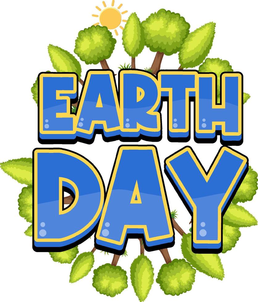 Happy earth day banner design vector