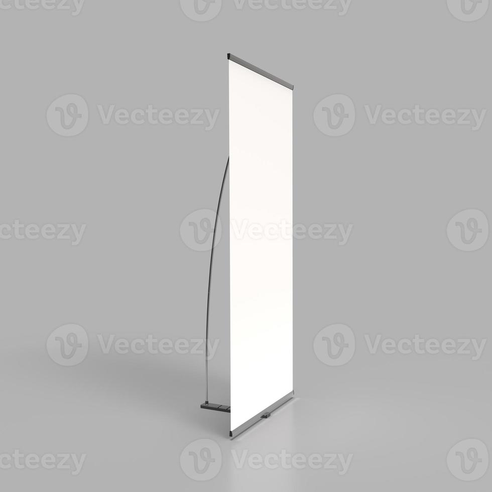 Photorealistic 3d render of a Banner Stand Mechanism with branda photo