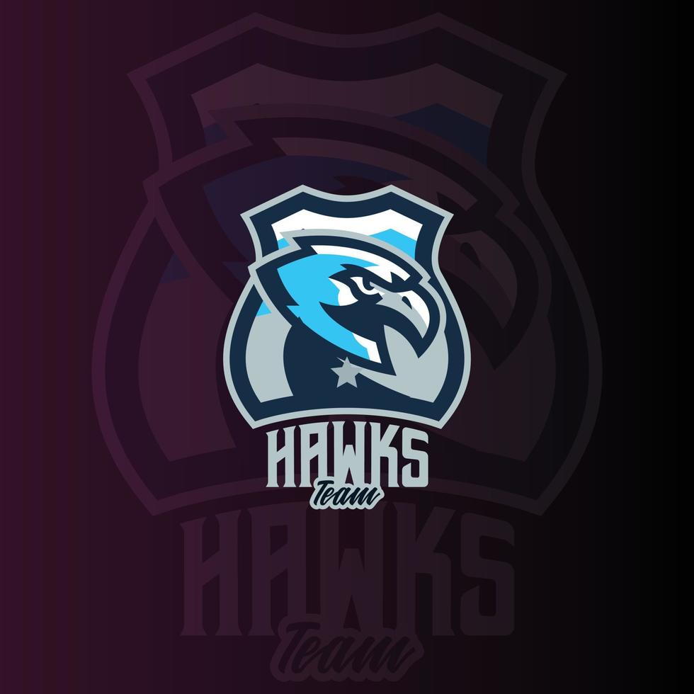 Eagle hawks team E-sports Gaming logo vector template. Gaming Logo. sports logo design